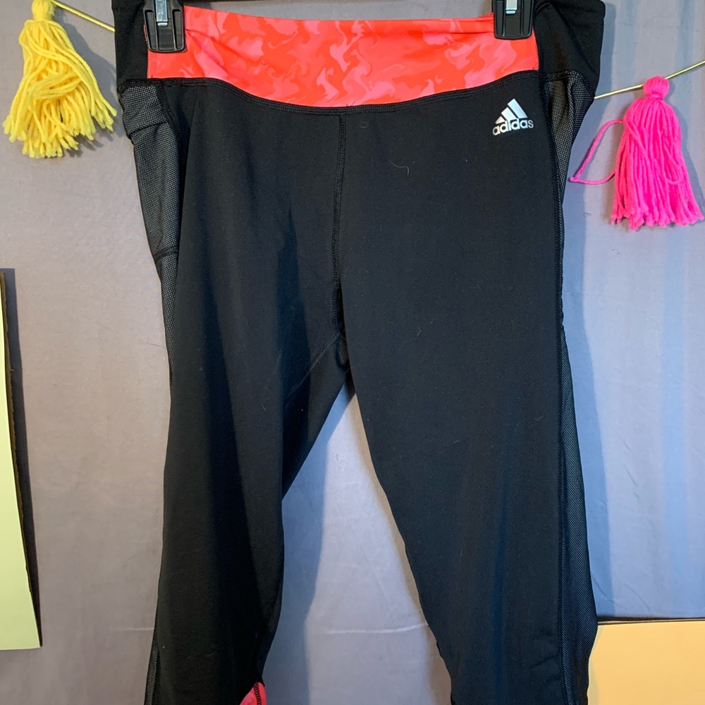 Pink adidas Capri leggings
